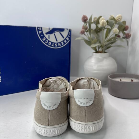 Birkenstock Barrie Slip On Shoes Sand Narrow Fit 1004549 Women 11/Men 9 Tried On - Picture 2 of 10